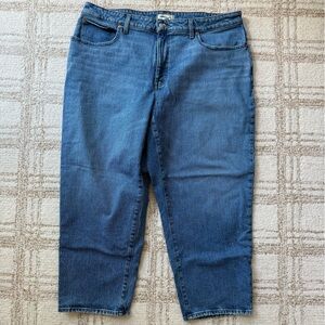 Madewell The Plus Curvy '90s Straight Crop Jean - Hazeldell Wash - 18W